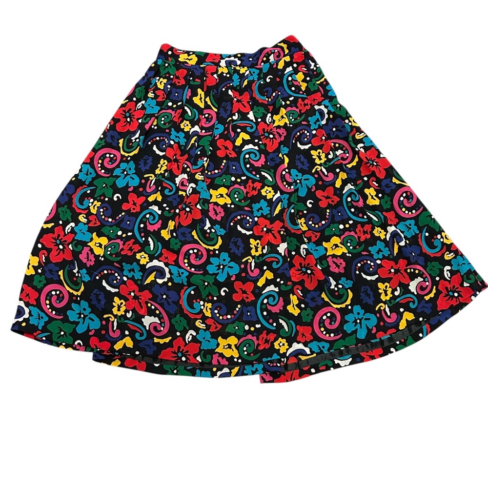 Women's Vintage Collections by Josephine Colorful Pleated Skirt Size 6